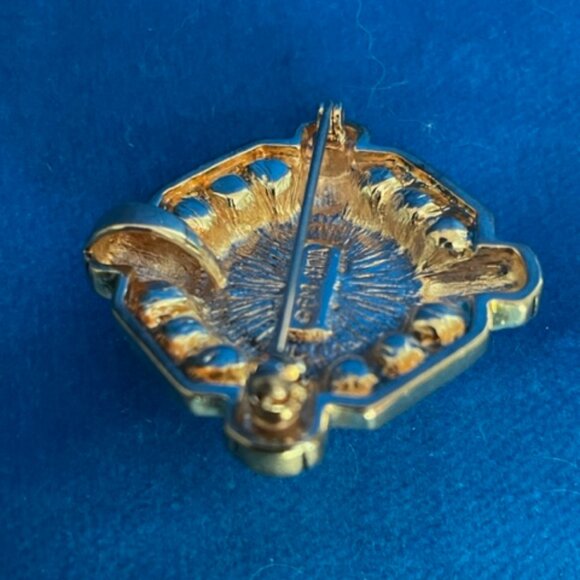 FM Rhinestone Faux Pearl Brooch/Pendant - Picture 4 of 5